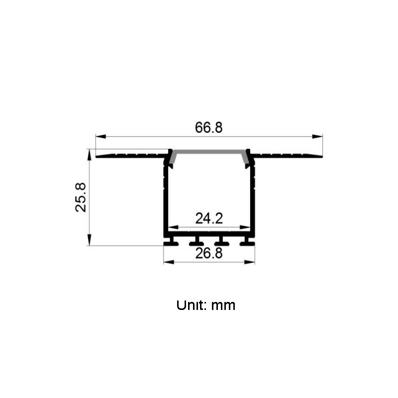 Drywall Plaster In LED Aluminum Channel For 20mm Dual Row LED Strips Drywall Plaster In LED Aluminum Channel For 20mm Dual Row LED Strips